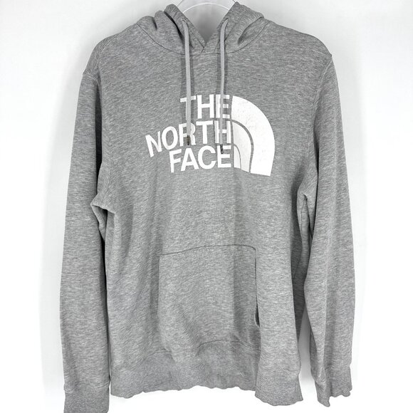The North Face Logo Hoodie Heather Grey Size Men's Large - Picture 1 of 7